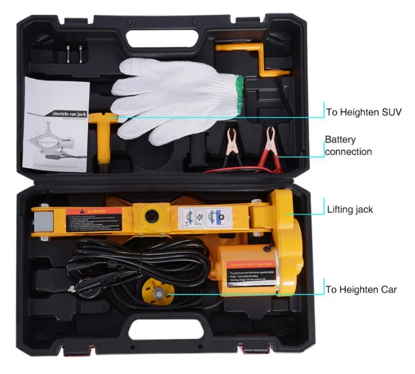 3 тонны, 12 В постоянного тока, автомобильные гидравлические ножницы, переносной ручной грузовик, внедорожник, фургон, гаражное и аварийное оборудование, Автомобильный Электрический домкрат, подъемник