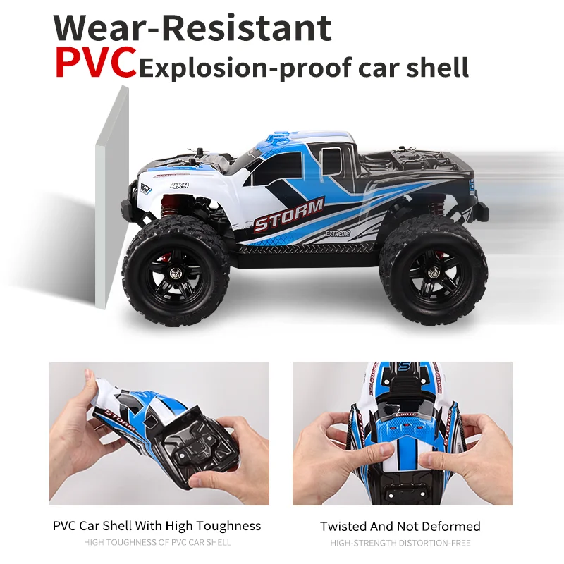 Carrinho Controle Remoto Thunder 4x4 Storm Monster Truck 38km/h