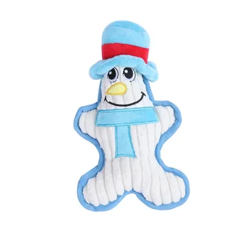 Exclusive Eco-Friendly Christmas Plush Doll Dog Toy Cartoon Style Voice-Resistant Teeth-Solving Pet Supply for Pups