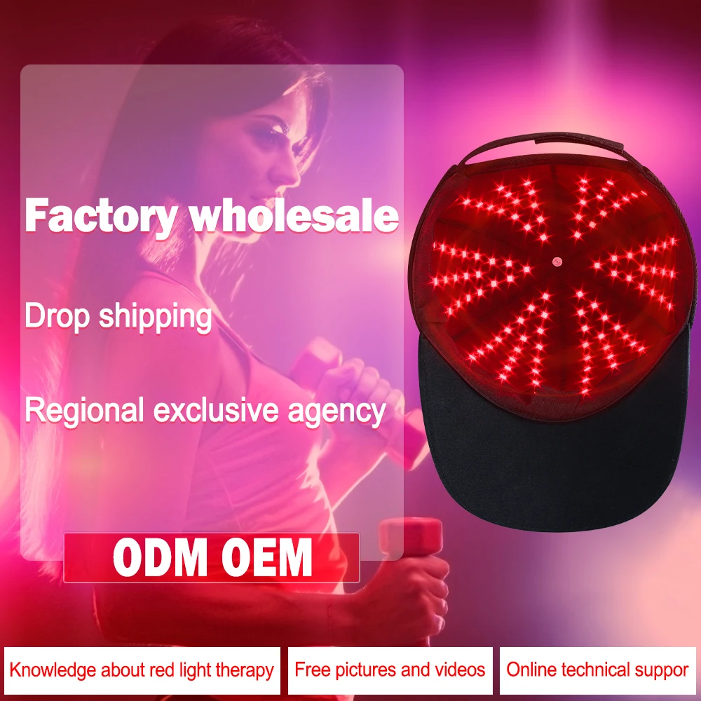 Oem Odm Wavelength Nm Nm Led Red Light Therapy Hat Nir Infrared Red Light Therapy Cap