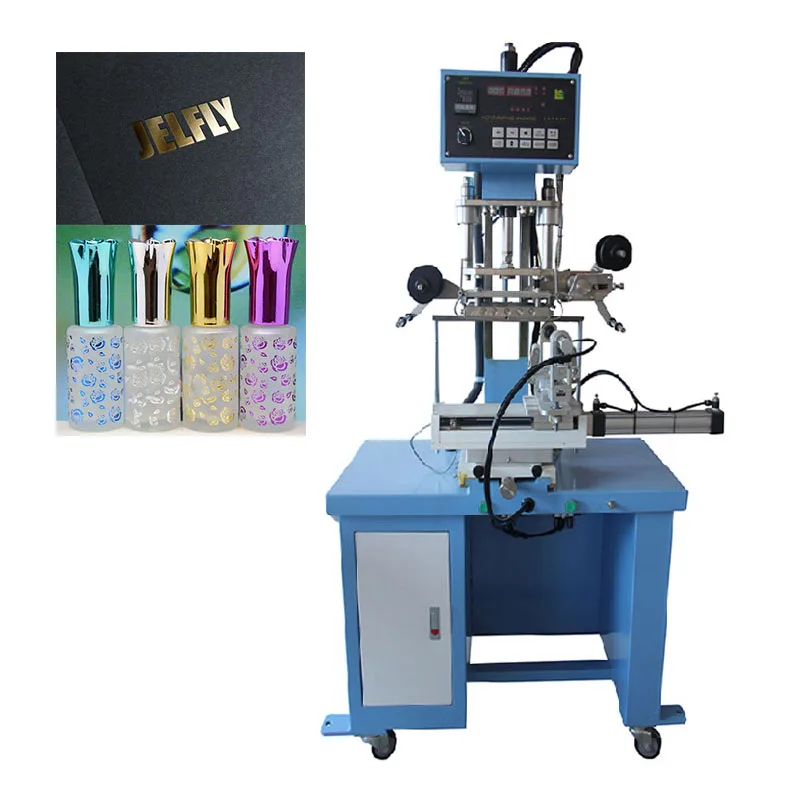 Pneumatic Embossing Stamping Machine for Eye Brow Eye Black Pen Bottle Gold logo