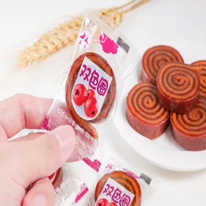 Chinese Traditional Food Healthy Snacks Multi-layer Sandwich Sweet Dried Hawthorn Two-color Roll Candy Snacks Children's Candy