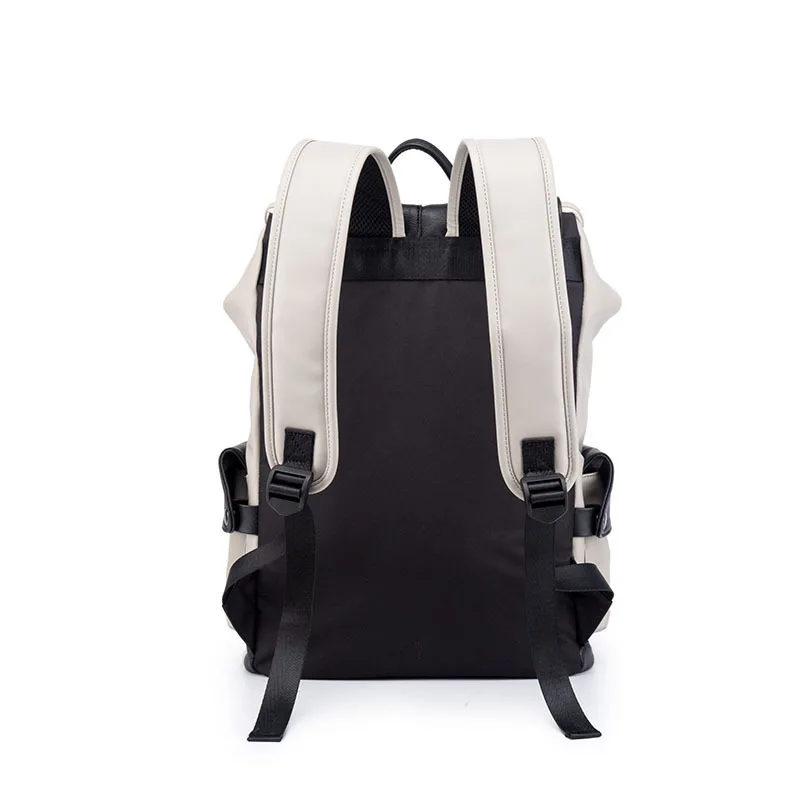 New Tiding Waterproof Soft Running Intelligent Backpack Vintage Leather for Men