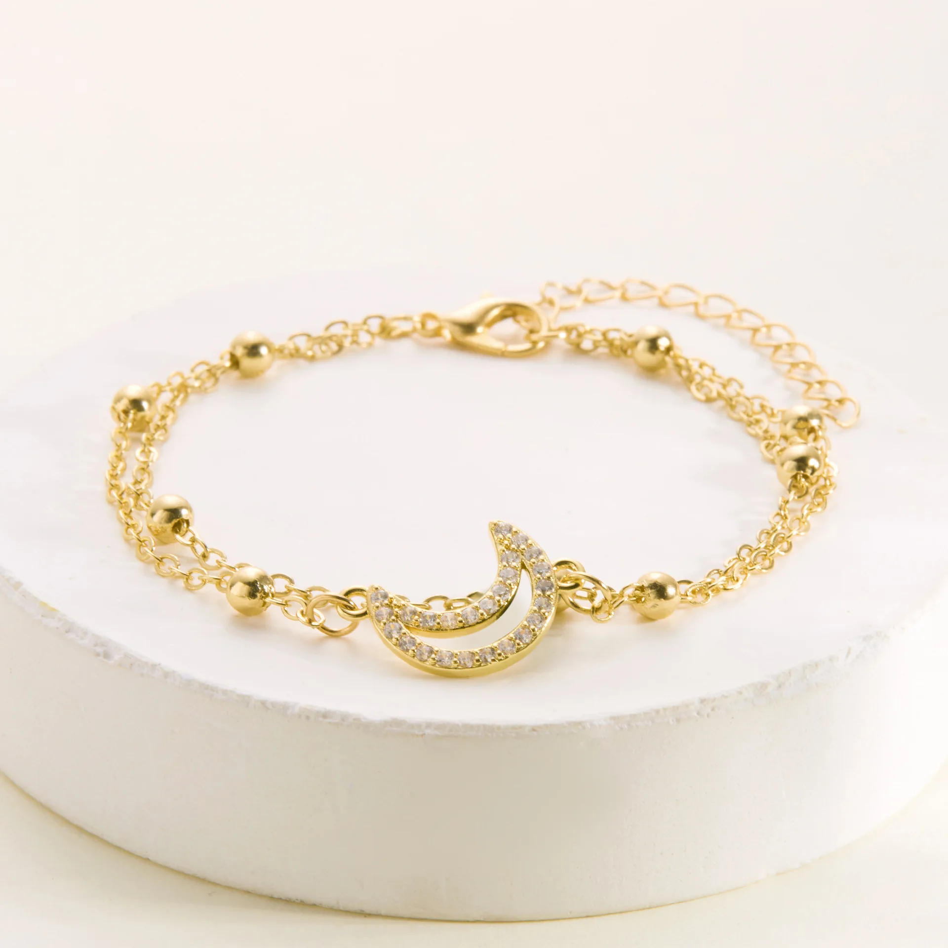 Simple Light Extravagant Rhinestone Star Moon Bracelets for Women Fashion Jewelry Bracelet Necklace Jewelry