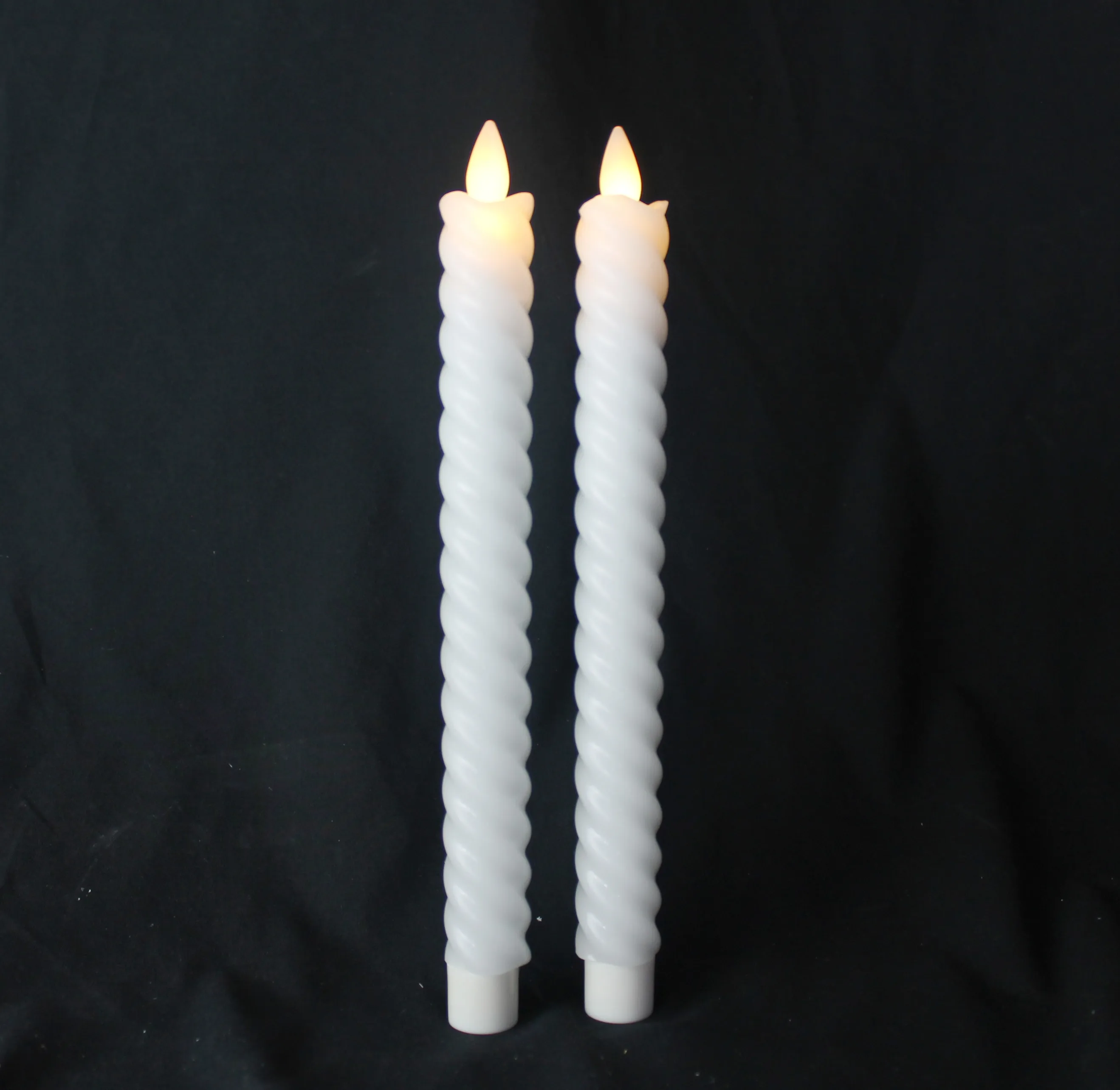 Flickering Flameless Taper Candles With Remote 10inch Led