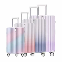 Oem Pp Luggage Beauty Gradual Color Changing Luggage Case Female Trolley Case Male Large Capacity Student Kid's Luggage