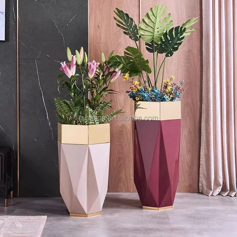 Wholesale 30 Inch Gold Flower Planter Pot | Luxury Stainless Steel Plant  Pots for Home & Garden Decor