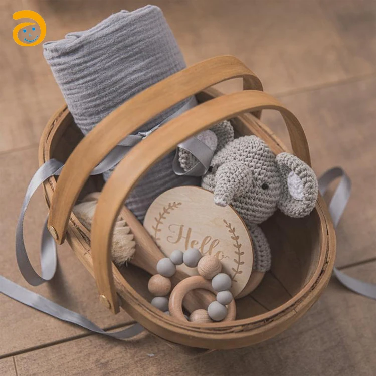 100% Organic Cotton Crochet Teether Cute Giraffe Baby Teether Toys Newborn Baby gift teether set