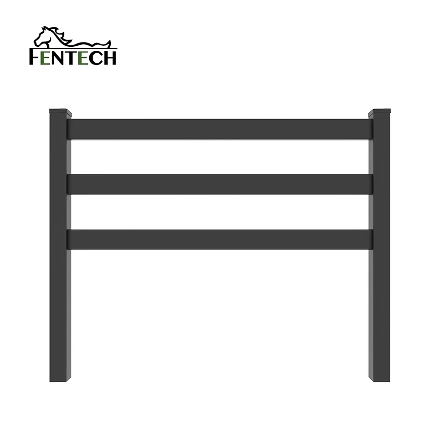 Fentech High Quality 3 Rail Fence Post Extensions High Strength Cheap Farm Fence with 3D Modelling Service