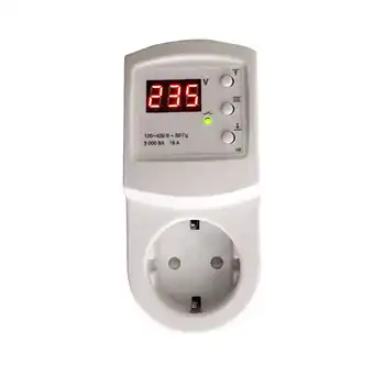 Greenhouse Digital Temperature Controller Plug in Control Automatic Voltage current Protector Socket AC