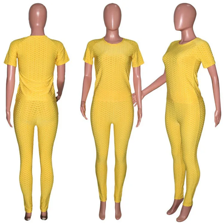 New Arrivals High Quality Women Fashion Clothing 2021 Spring Bodycon Two Piece Set Solid Color 2 Piece Set