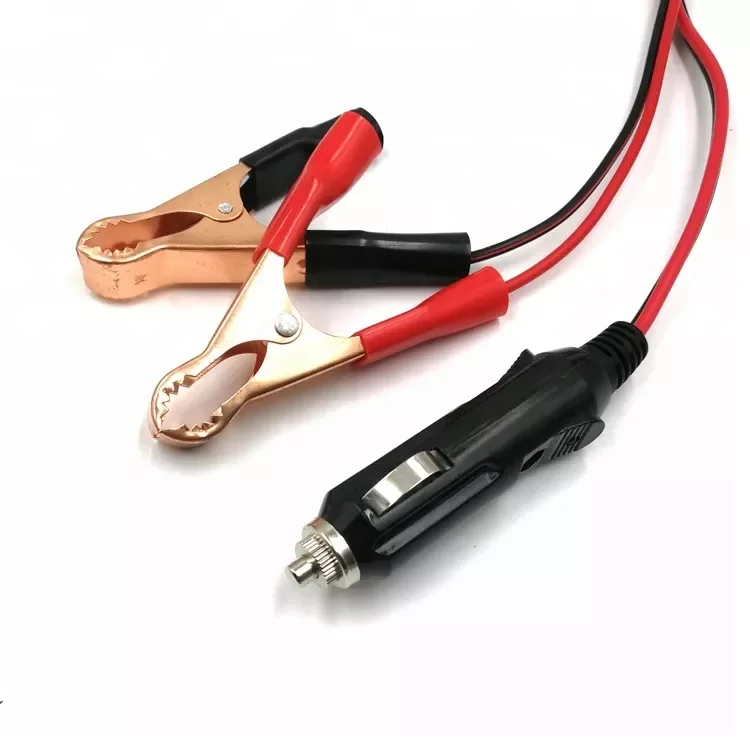 Car Cigarette Lighter adapter Extension Wiring Harness to Alligator Clamp Extension Harness