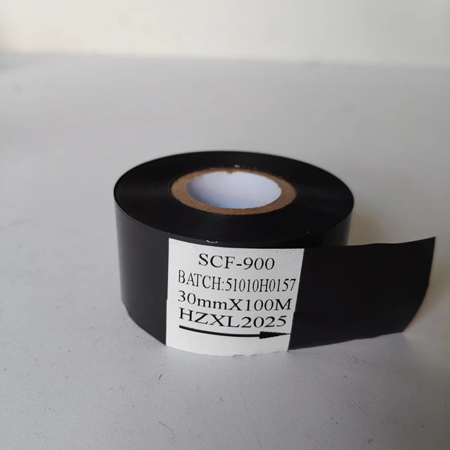SCF900 25mm*100mCoding Machine Ribbon Suitable for HP241B HP241G HP501 Hot Coding Machine Carbon Ribbon Packaging Machine Ribbon 3