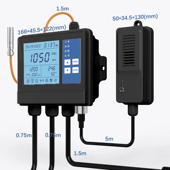 Programmable Co2 controller smart outlet carbon dioxide monitor controller for grow tents