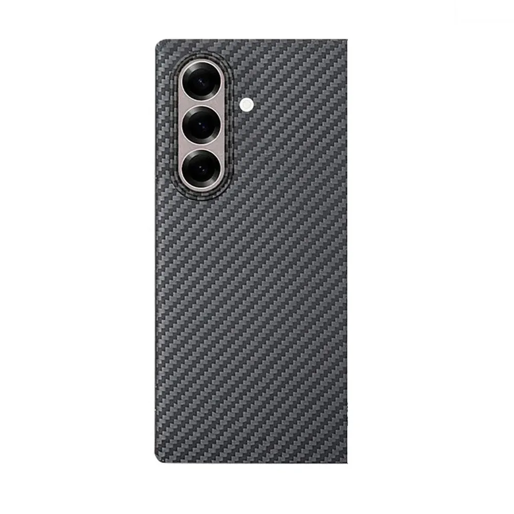 product slim thin 1500d carbon fiber case compatible for samsung galaxy z fold7 aramid fiber for z fold7 cover support wireless charging-6