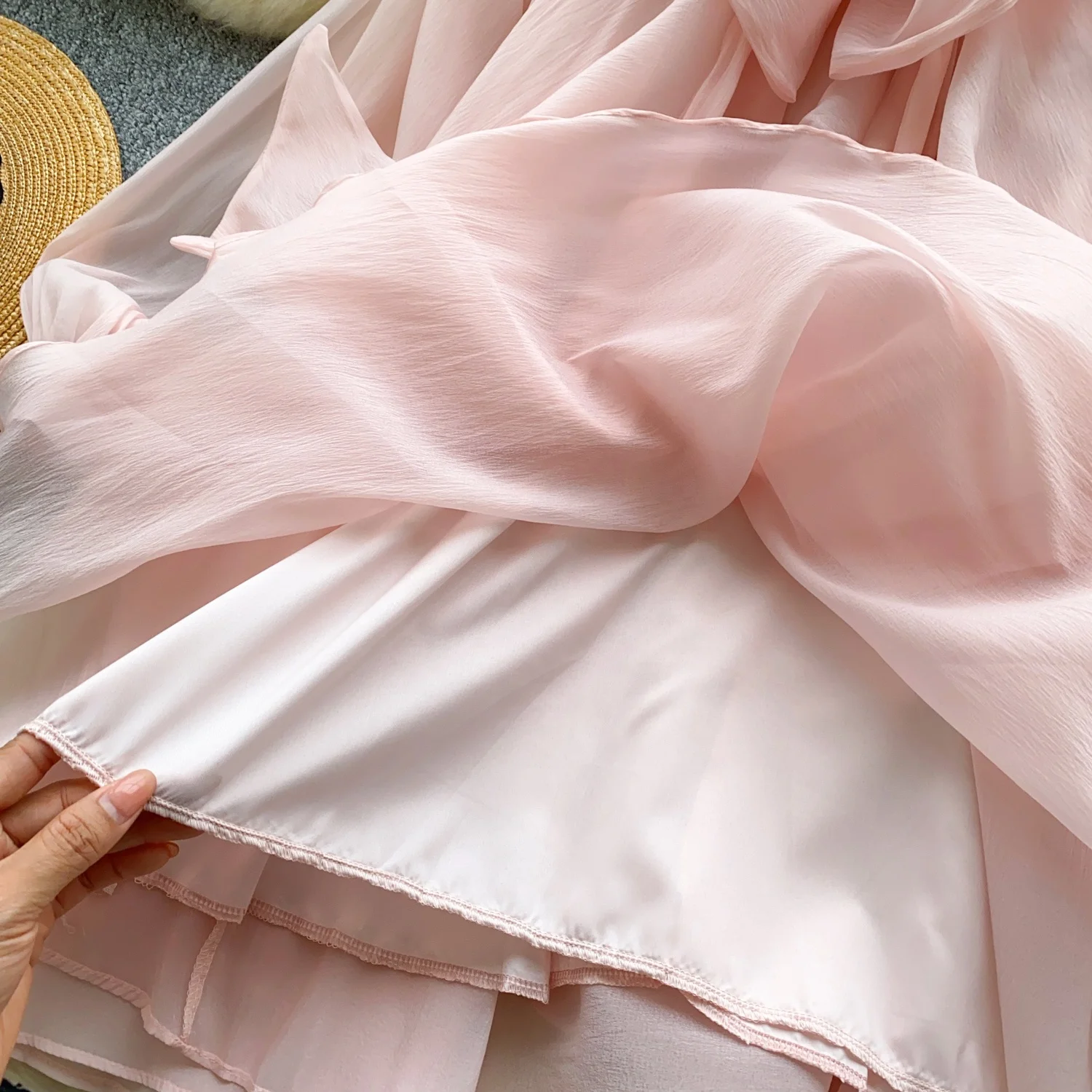 Mulheres soltas arco francês Design lanterna manga malha camisa MIni  vestidos| Alibaba.com, image size:1500x1500