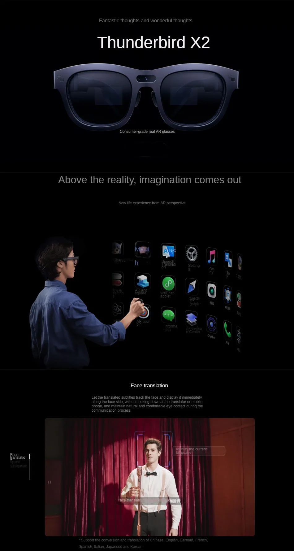 Rayneo X2 Tcl Smart Ar Glasses True Wireless Full Color Binocular Xr