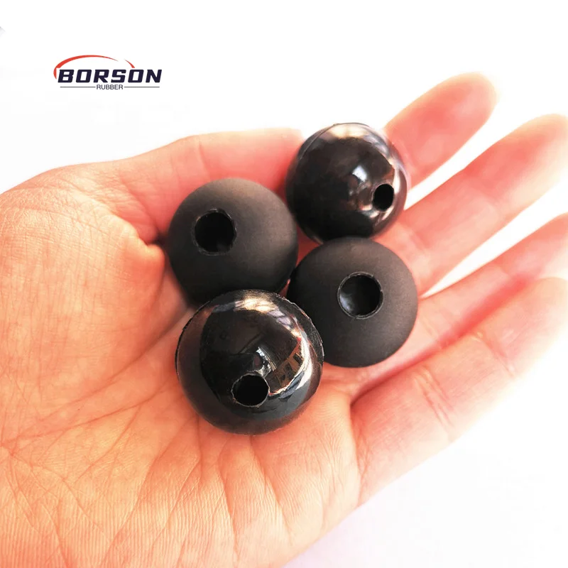 25 mm Customized  Rubber Ball with Hole Silicone Drum Mallet/beater Balls Customize NBR Epdm 30MM Natural Balls With Half Hole