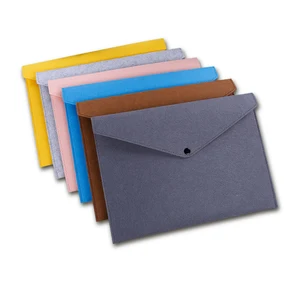 Promotion A4 Felt Cloth Folder ECO Office File Storage Wholesale Customizable Size logo Cheap