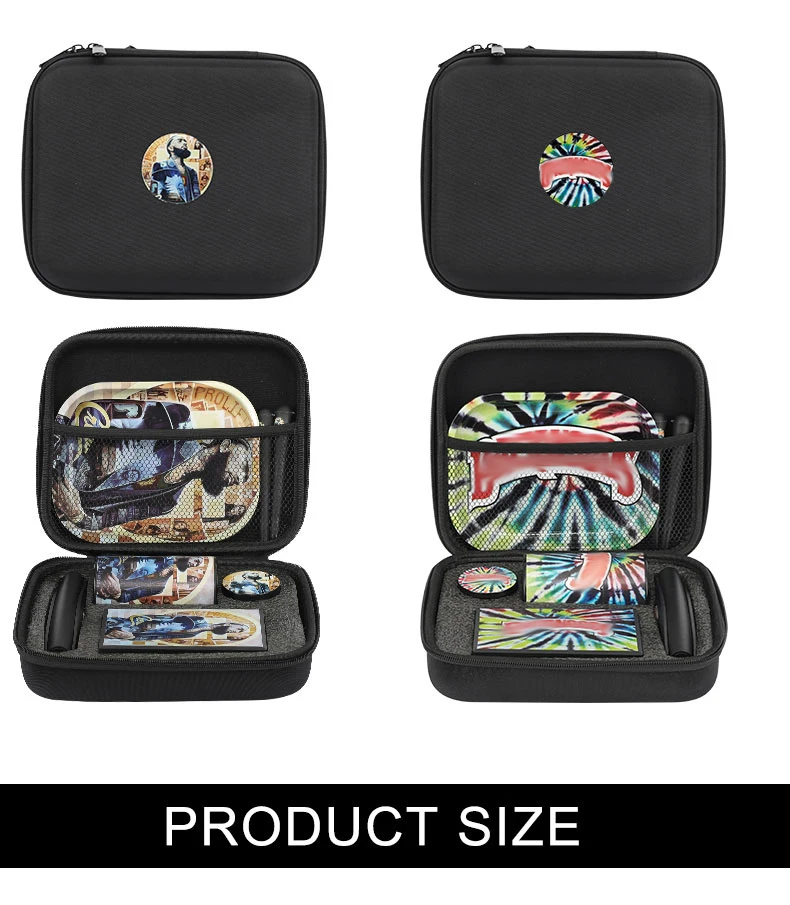2023 Free Sample Smoking Kit With Tin Rolling Trays Tobacco Grinders