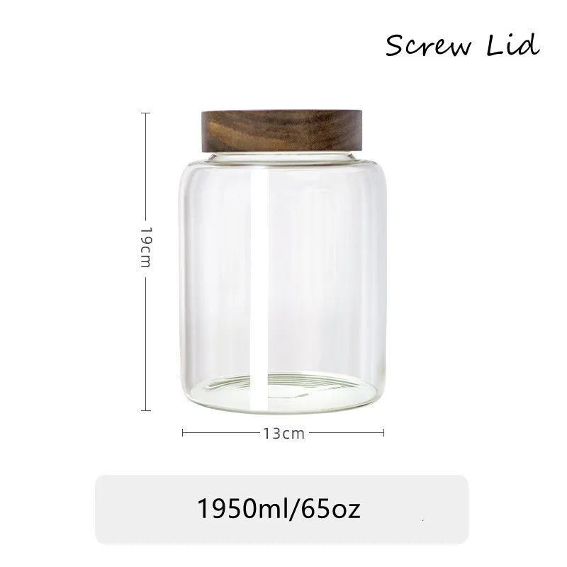 Wholesale 2022 High quality ECO 1250ml 1950ml 2500ml Mason canning jars  kitchen glass jar with screw type lid for pickled fruits From m.