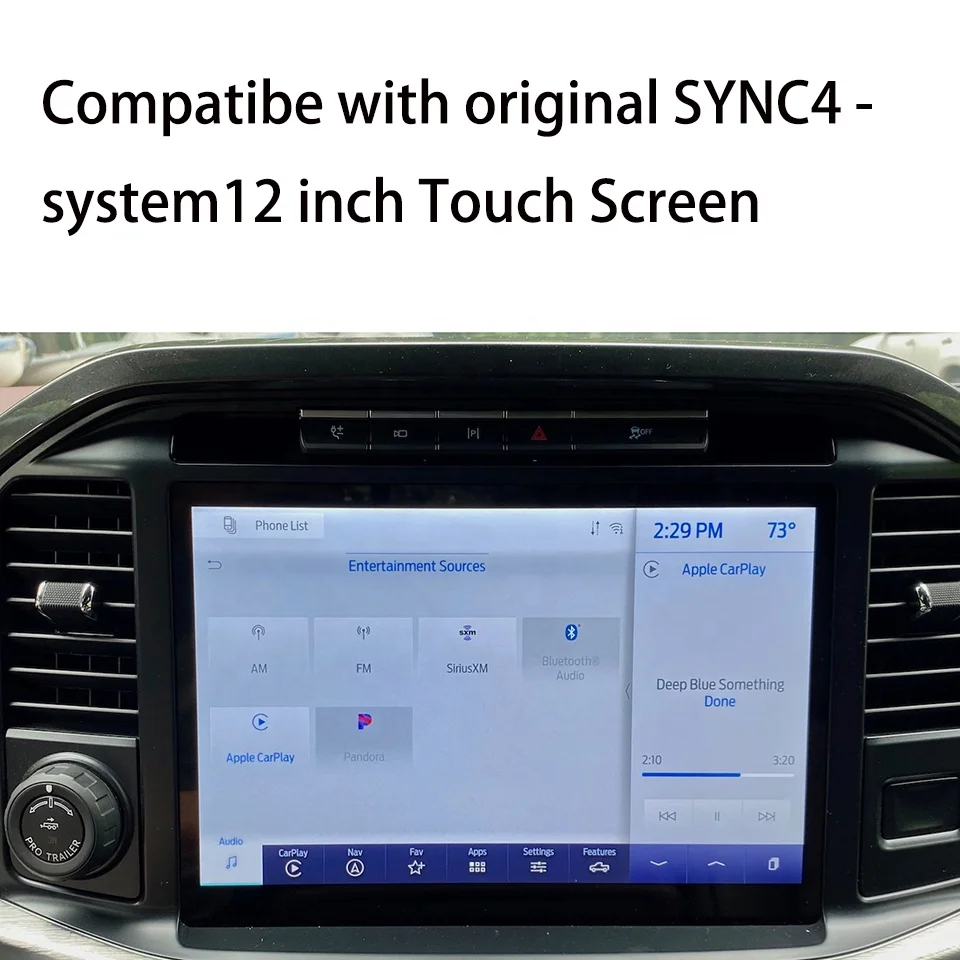 Front / Rear View Camera Car AHD CVBS Video Interface for Ford Sync4 Bronco Focus Kuga 3 Mustang7 Puma2 E-Transit 12 or 13.2"