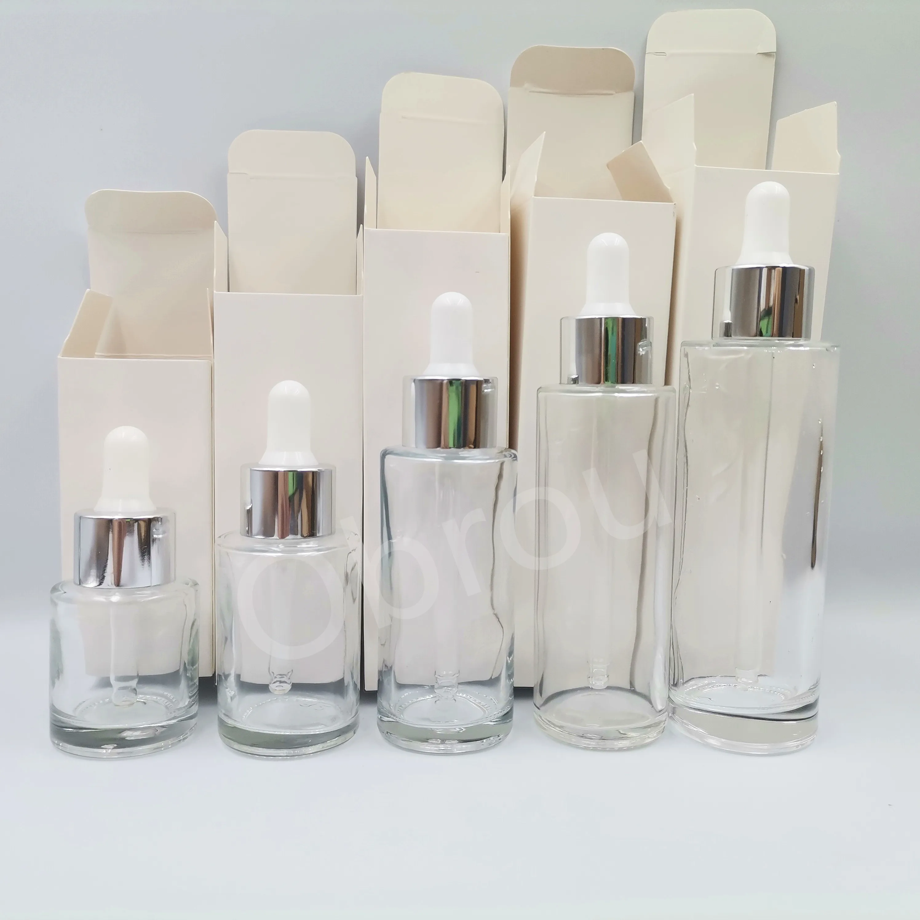 Luxury Custom Empty 5ml 10ml 30ml 50ml 60ml 100ml Perfume Beard Oil Glass Dropper Serum Bottle Attar Bottles with Packaging Box
