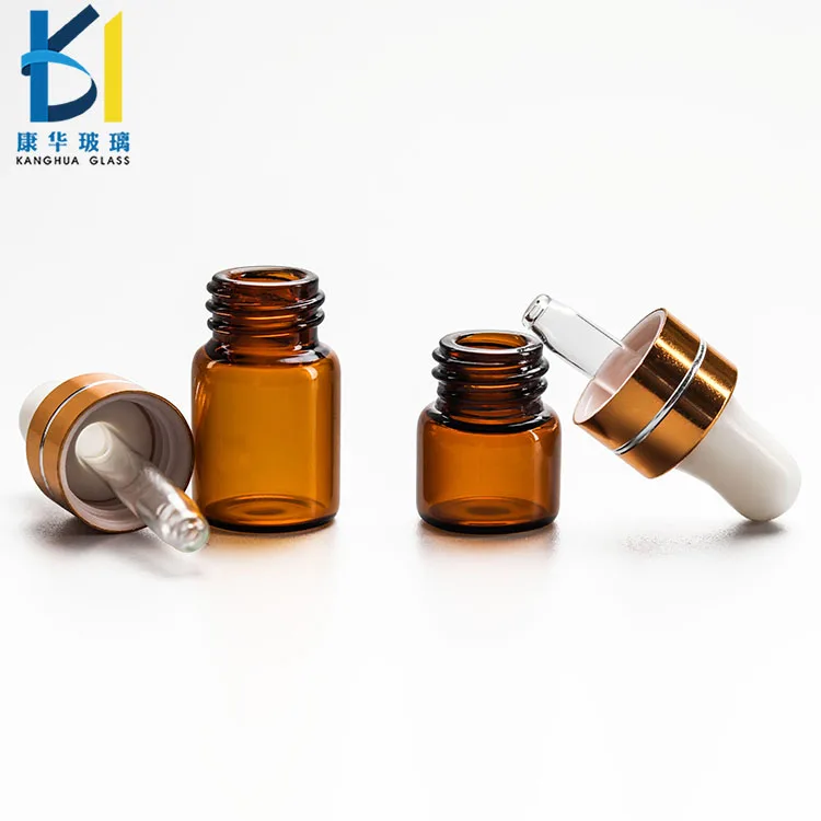 1ml 2ml 3ml Small Glass Vial Tubes Essential Oil Packaging Screw Cap 5ml