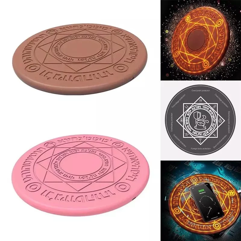 Universal Qi Fast Charging Wireless Charger 10W Glowing Magic Wireless Charger for IPhone 12 Xiaomi Mobile Phone