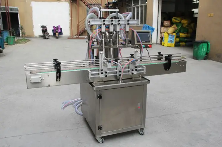 LYXWGRZD Machine De Remplissage De Liquide Pneumatique 10-100  ML,Remplisseur De Bouteille De Liquide en Acier Inoxydable,Remplisseuse  Manuelle De