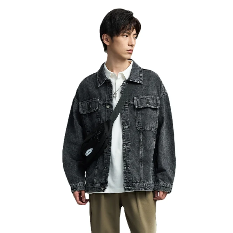 Workwear Denim Jacket Stand Up Collar Wholesale New Style Men's