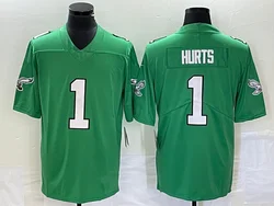 Мужская футболка Philadelphia Eagle #1 Jalen huren 6 DeVonta Smith 62 Jason Kelce белая/зеленая с ограниченной