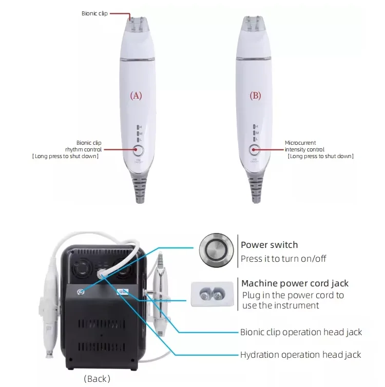 Meso Handle+Rf 2 in 1 Hello Face Plus Machine With Color Touch Screen Rf No-Needle Mesotherapy Skin Whitening Moisture Face