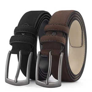 Fashion Men's Luxury Wholesale Polyester Belt with Alloy Buckle for Casual Pants in Korean Style
