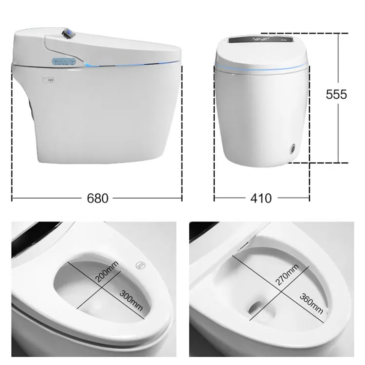 New Design Auto Sensor Flush Siphonic Electronic Toilet Bidet Bathroom