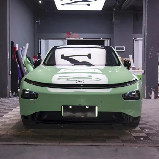 1.52*17m Super Glossy Crystal Hazy Green Car Vinyl Wrap