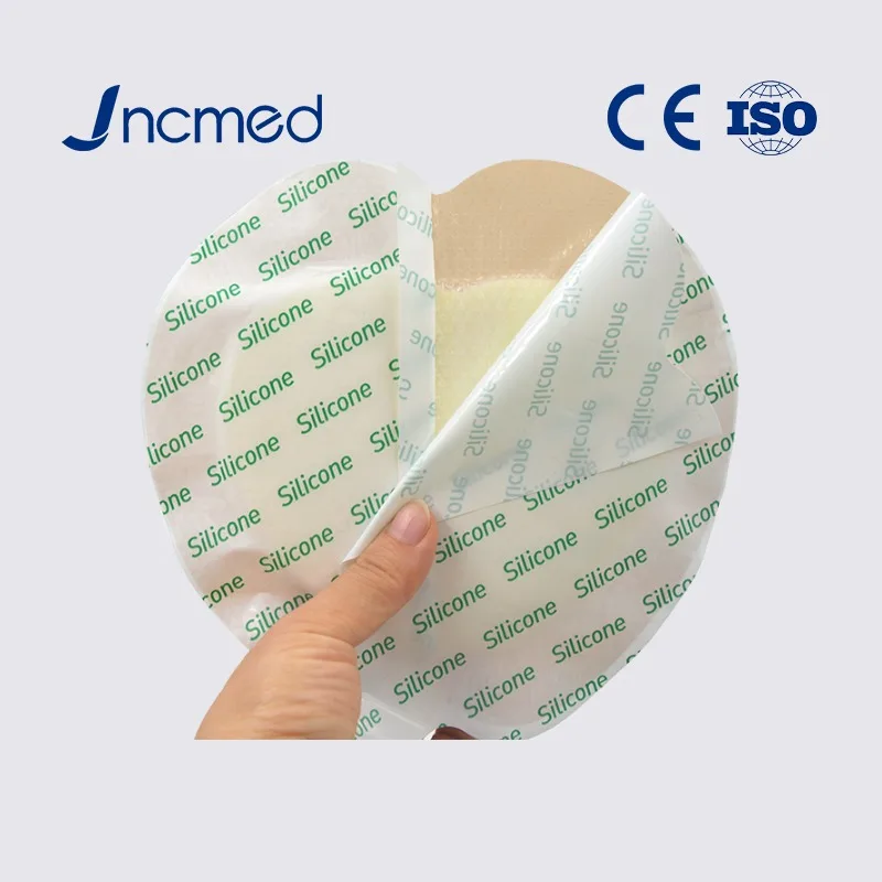5*5 cm Easy Silicon Gel Adhesive Hydrocellular Foam Dressing Wound Dressing