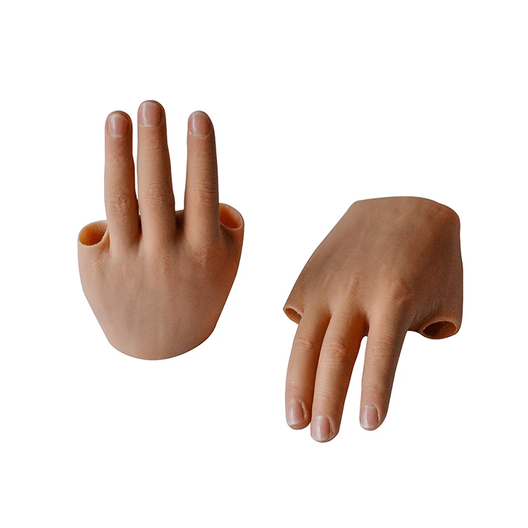 Medical Customized Realistic Artificial Limbs Silicone Implants Simulation Prosthetic Hand with Finger
