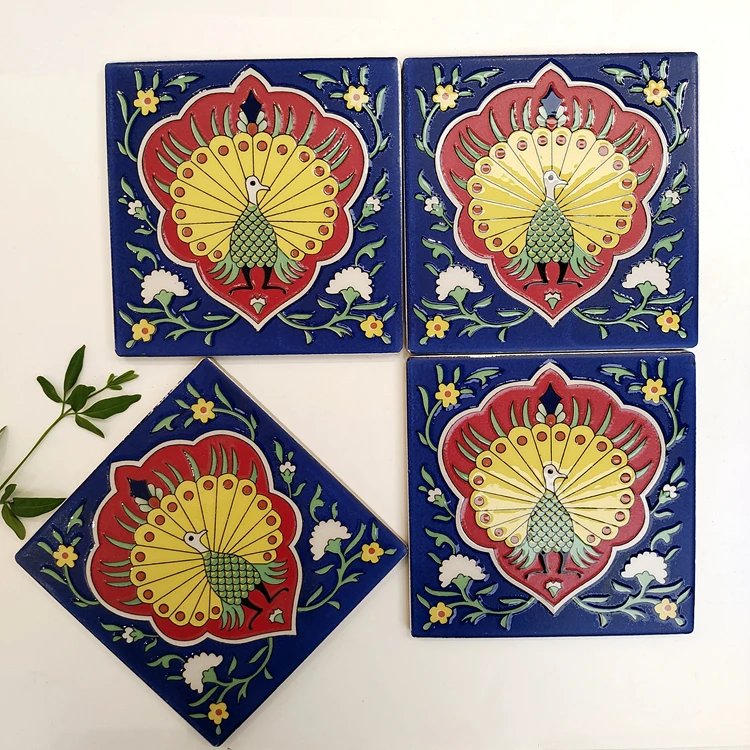 Moroccan Style Artistic Vintage Pattern Tiles Villa Hotel Banquet Decor Wall Background Mexican Talavera Tiles for Hall