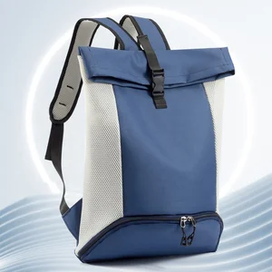 Roll Top Casual Sports Basketball Bag Large Capacity Fashionable Design for Commuting Business Travel Fitness Daypack Backpack