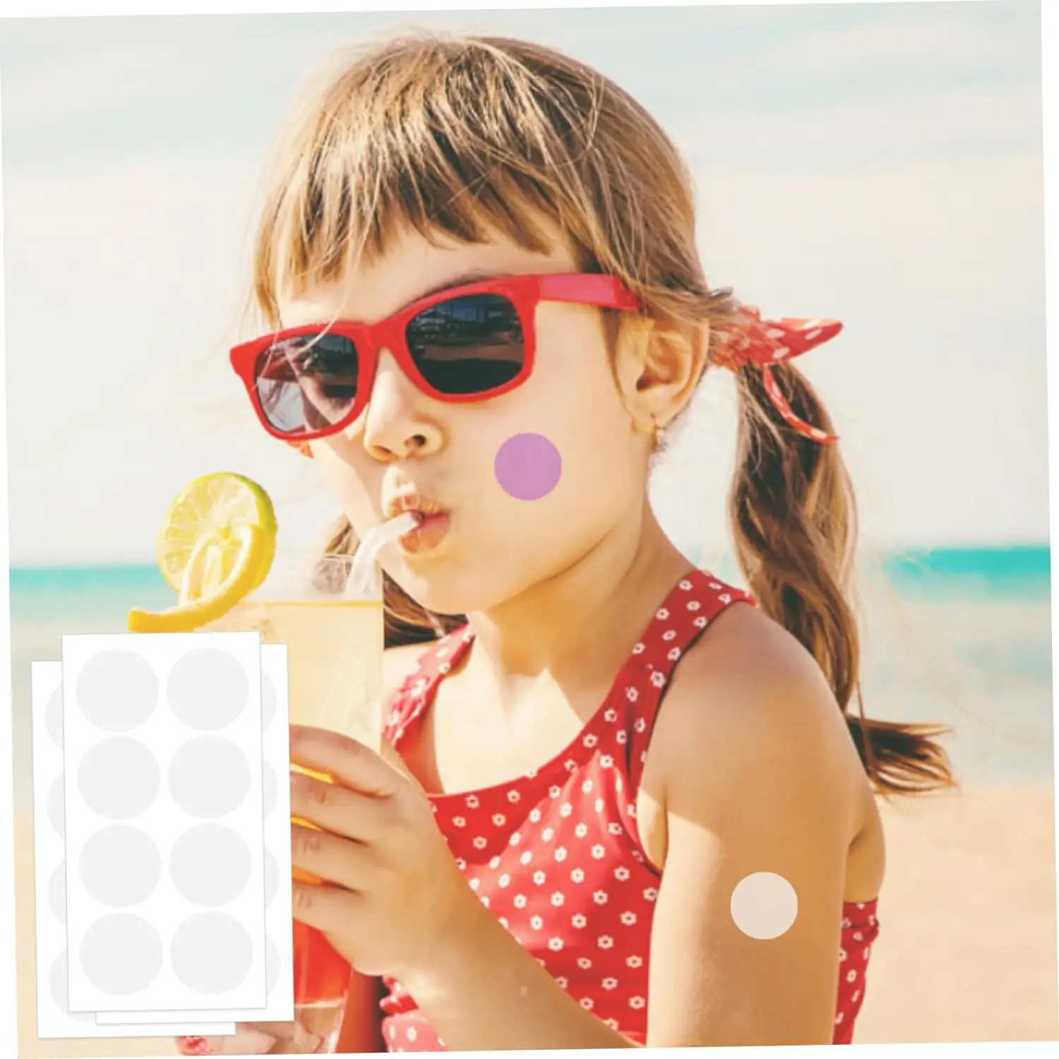 Custom Uv Discoloration Sticker Sunscreen Uv Damage Skin Test Sticker