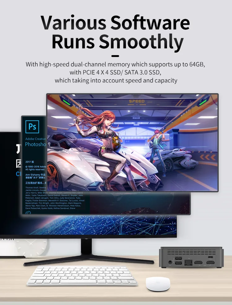 JWIPC Best Wifi bluetooth M.2 DDR4 Compatible Windows 10/11 16gb Minipc I5 6 X Usb Ports Intel 12th Gen Pc Barebone Mini Pcs