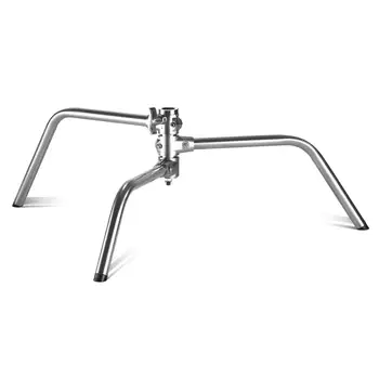 Neewer Photo Studio Lighting Stand Heavy Duty 3.2 Meters Support Stand+4 Feet/1.28 Meters Hold Arm and Grip Head(2-Pack) detail image