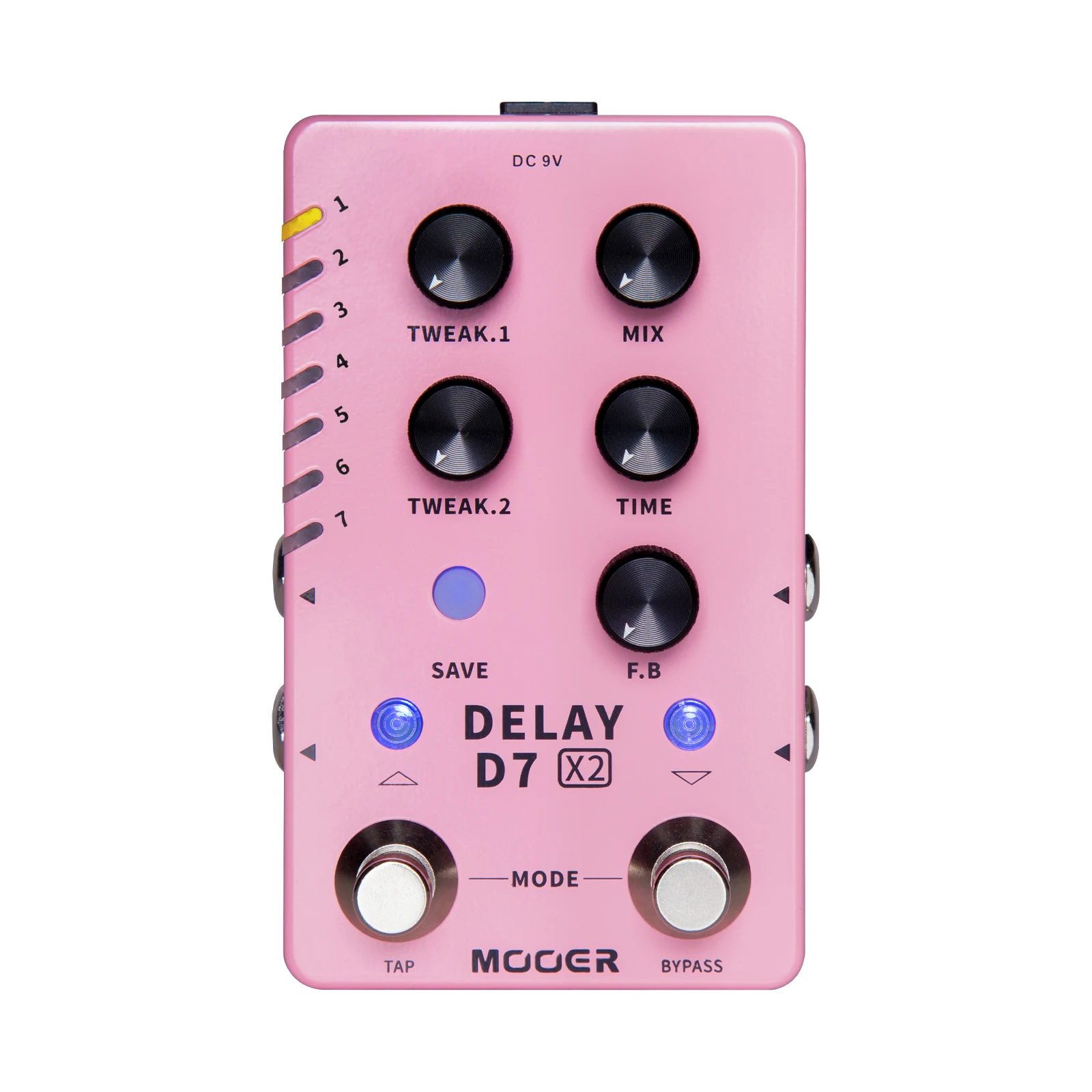 Mooer D7 X2 Delay Guitar Pedal - 14 Types of Effects