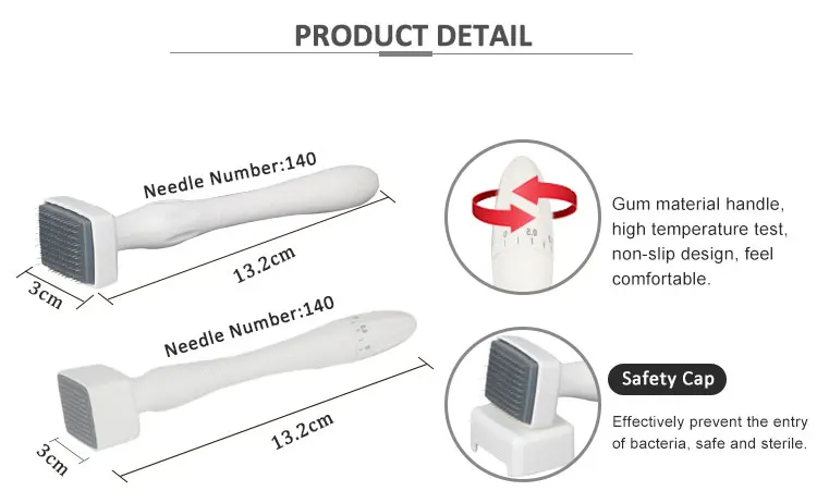 2024 Drs 140 Needle Stainless Steel Face Roller Derma Stamp 0.5mm Facial Care Pen