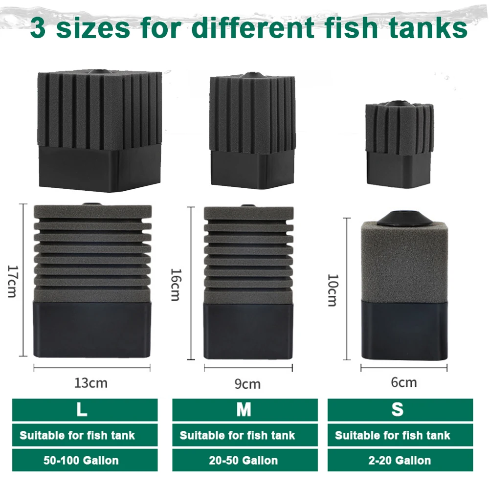 Aquarium Sponge Filter,120 Gallon Small Fish Tank Filter For Breeding