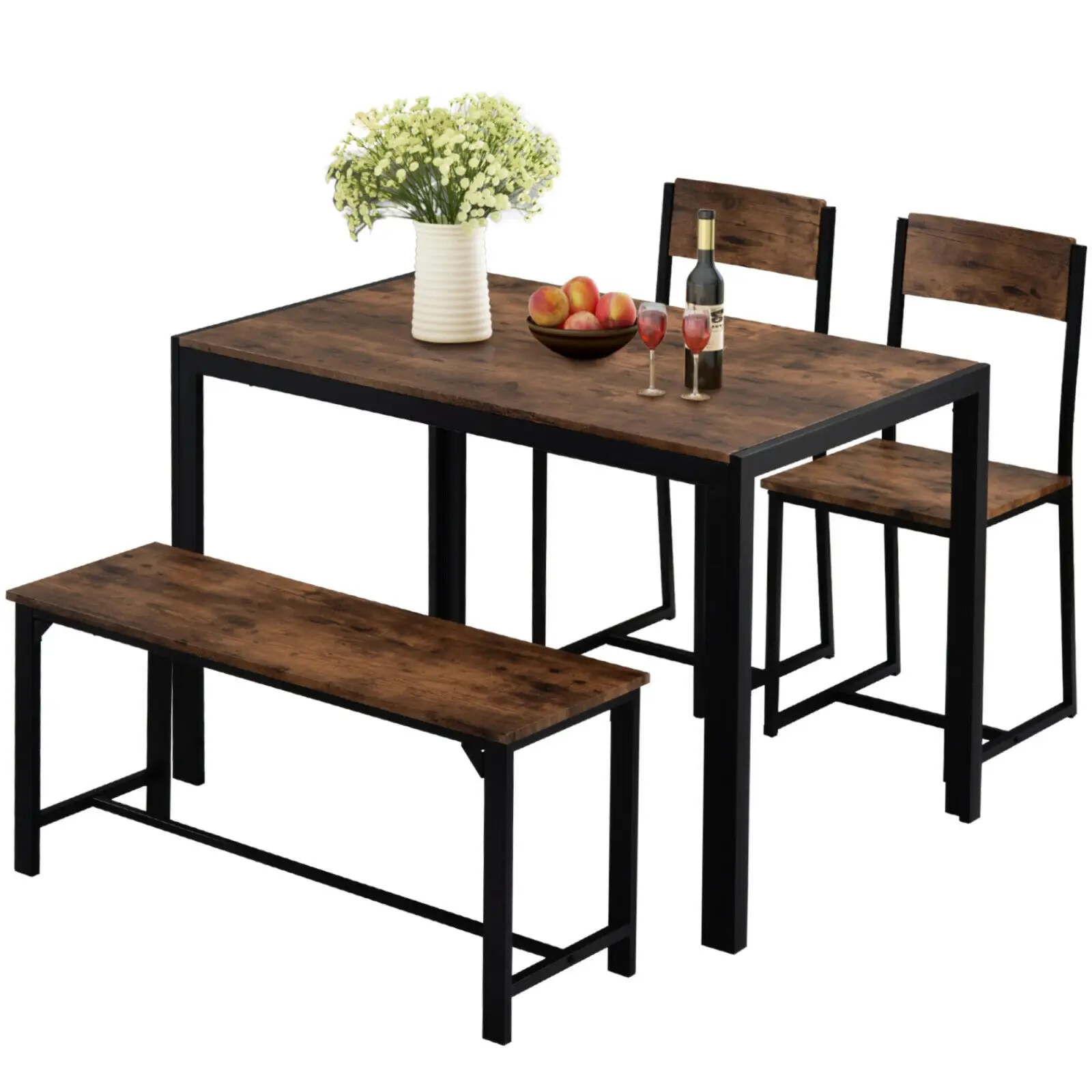 Wholesale Custom Wood and Metal Morden Living Room Furniture Restaurant Dining Table and Chair .jpg