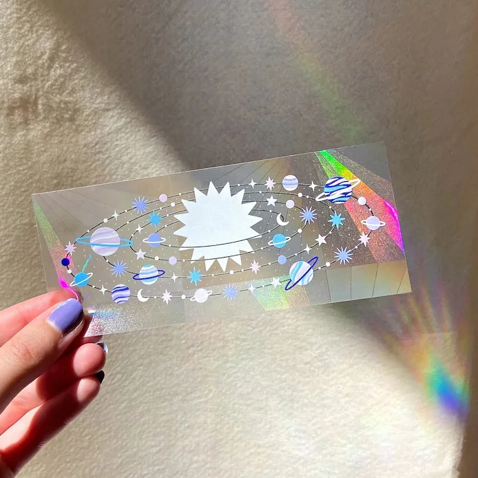 New Designs Sun Catcher Window Decal Stickers With Adhesive Custom Prism Rainbow Maker Suncatcher Sticker