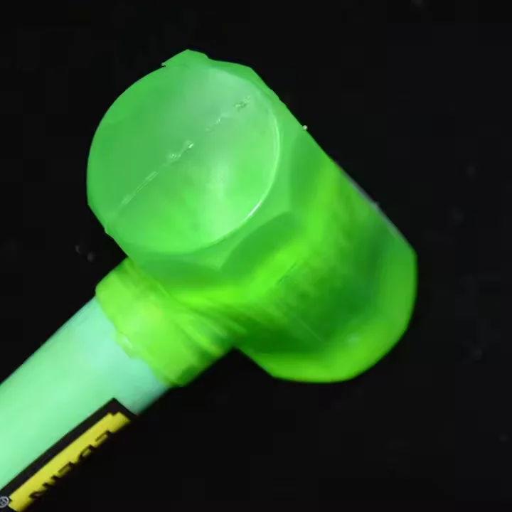 Хит продаж ударопрочный резиновый молоток с пластиковой ручкой высококачественный зеленый квадратный