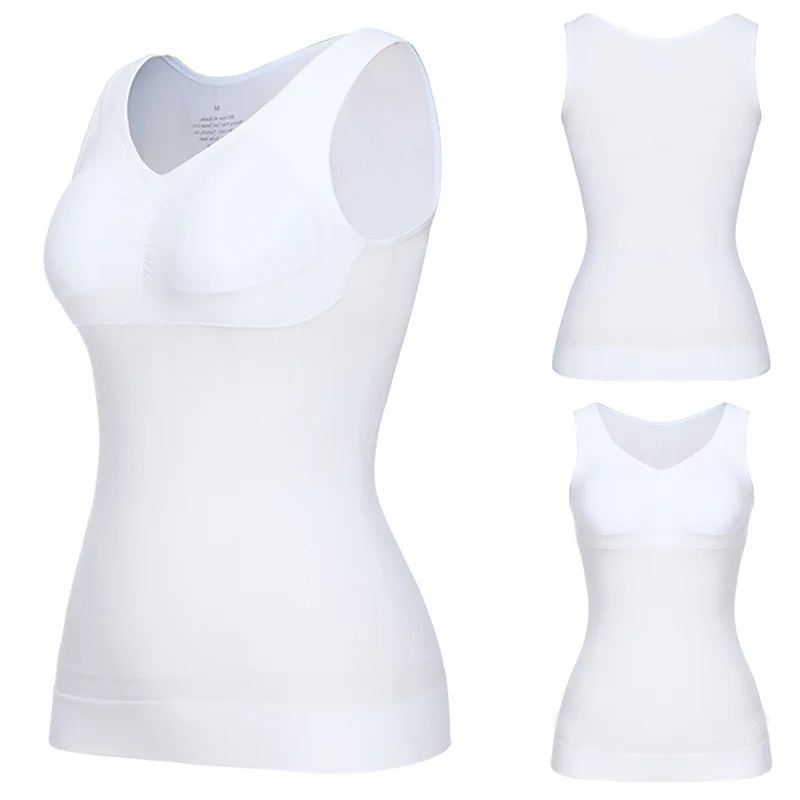 Women Body Shaper Plus Size Bra Cami Tank Top Slimming Vest Corset
